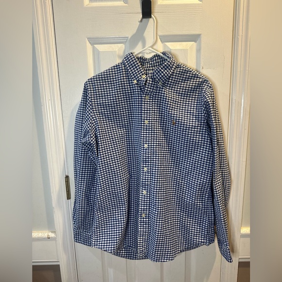 Ralph Lauren Other - Ralph Lauren Men’s‎ Blue & White Checked Long Sleeve Button Up Med Cotton